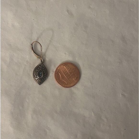 Annika Witt Sterling Silver Teardrop Crystal Drop Dangle Earrings - Picture 7 of 10